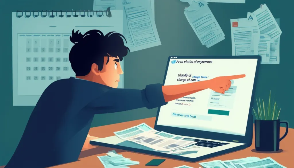 découvrez si vous êtes victime de frais mystérieux de shopify-charge.com sur votre carte de crédit. explorez les causes possibles de ces charges inattendues et comment les résoudre efficacement. obtenez des conseils pratiques et protégez vos finances dès maintenant !