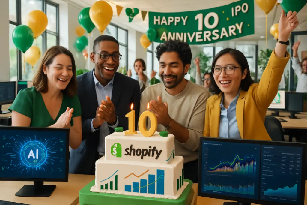 découvrez comment shopify célèbre ses 10 ans en bourse avec des innovations majeures en intelligence artificielle. explorez les nouvelles fonctionnalités qui transforment le commerce en ligne et propulsent les entreprises vers l'avenir.