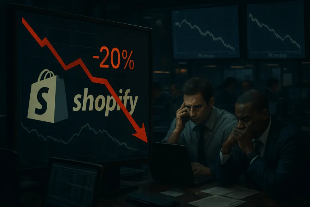 découvrez comment shopify a enregistré une chute de 20 % en seulement une semaine, alors que le nasdaq entre dans un marché baissier. analyse des causes et implications pour les investisseurs.