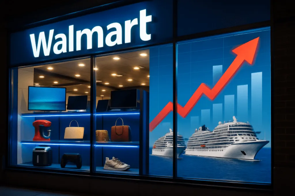 découvrez comment les ventes en ligne florissantes de walmart stimulent l'enthousiasme des investisseurs, tandis que les actions de viking cruises grimpent en anticipation des résultats financiers à venir.