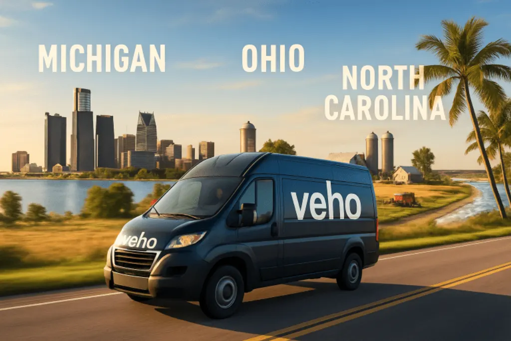veho, la plateforme de livraison dédiée au e-commerce, élargit son réseau et propose désormais ses services dans le michigan, l'ohio et la caroline du nord pour offrir des livraisons plus rapides et fiables.