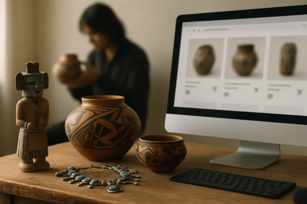 découvrez comment les sites de e-commerce et la contrefaçon influencent les changements majeurs du marché de l'art amérindien, entre opportunités et défis à venir.