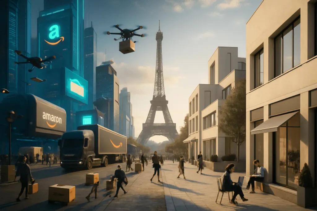 découvrez l'opposition entre l'expansion impressionnante d'amazon à paris et la stratégie axée sur la rentabilité épurée de shopify, illustrant deux visions divergentes du commerce en ligne.